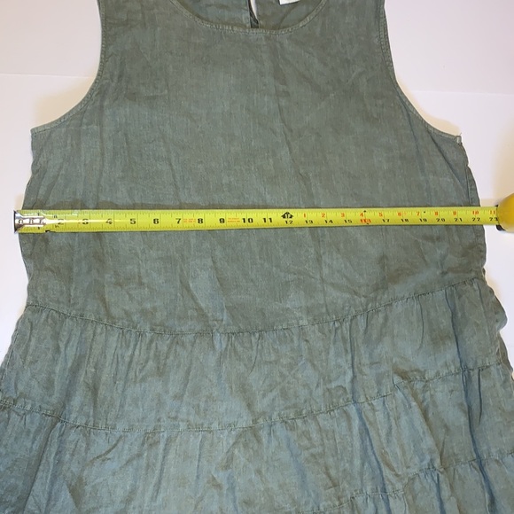 Artisan NY Green Linen Babydoll Dress - Women’s Size XL - Picture 8 of 10